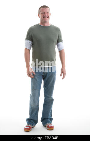 Ritratto di un uomo in studio sorridente, Foto Stock
