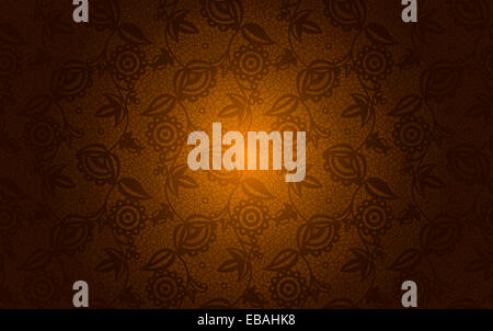 Oro pizzo floreale sfondo senza giunture Foto Stock