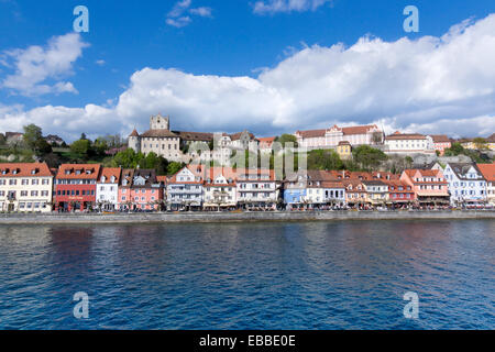 Meersburg, Lago di Costanza, Baden-Wuerttemberg, Germania, Europa Foto Stock