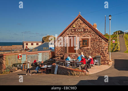 Ebb Carrs cafe, St Abbs Harbour Foto Stock