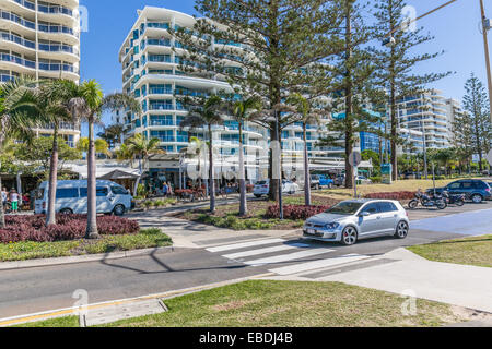 Highrise edifici a Mooloolaba, Sunshine Coast, Queensland, Australia Foto Stock