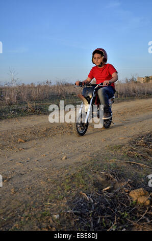 Pista di Motocross, il sogno di tutti i bambini. Foto Stock