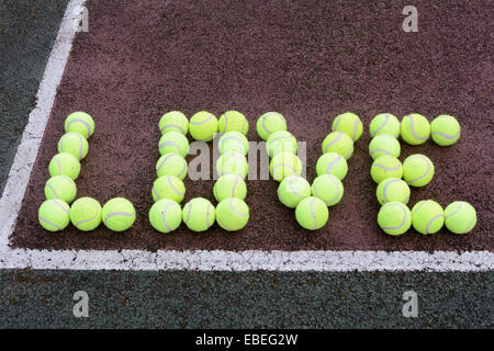 Tennis di amore Foto Stock