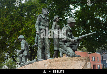 Seconda guerra mondiale memorial Milford Ct Foto Stock