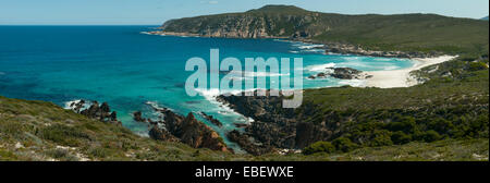 West Beach dal punto di Grotta Panorama, Fitzgerald fiume NP, WA, Australia Foto Stock