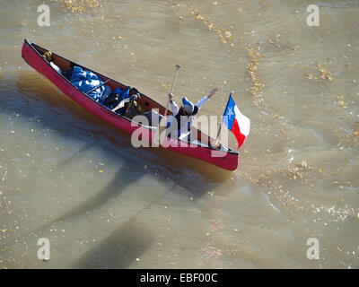 3700 miglia canoa viaggio termina a Dallas Foto Stock