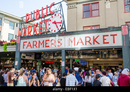 Il Pike Place Market, Seattle. Foto Stock