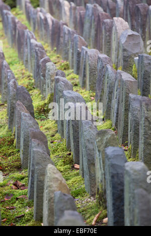 Pietre sacre al tempio Gangoji (Patrimonio Mondiale dell'UNESCO), Nara, Kansai, Giappone Foto Stock