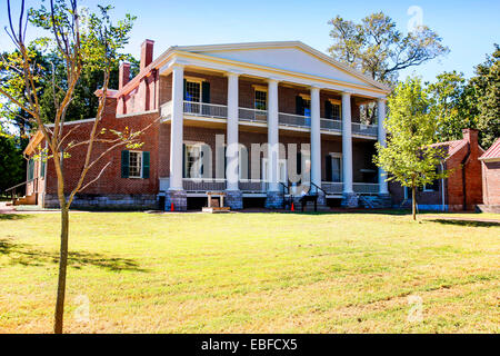 Vista dell'Eremo Mansion. Casa del Presidente Andrew Jackson nel Tennessee Foto Stock