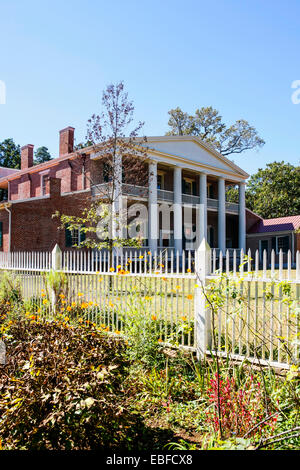 Vista dell'Eremo Mansion. Casa del Presidente Andrew Jackson nel Tennessee Foto Stock