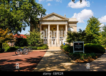 Il Fulton Cappella edificio del campus di 'Ole Miss' - University of Mississippi a Oxford Foto Stock