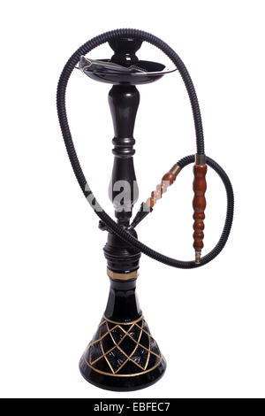 Hookah classico con colorato tubo attaccato. Tradizionalmente utilizzati per il fumo di tabacco aromatizzato. Foto Stock