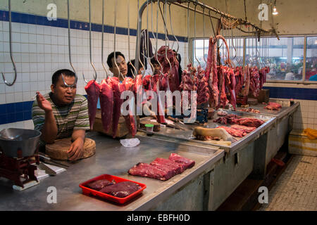 Persone e si spegne al Pasar Khusus (mercato speciale) Mandiri Blok M Gading Kelapa Jakarta Foto Stock