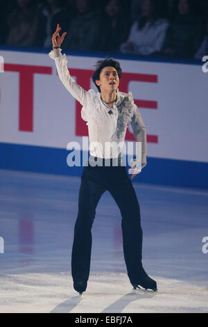 Osaka, Giappone. 30 Novembre, 2014. Yuzuru Hanyu (JPN) Pattinaggio di Figura : ISU Grand Prix di Pattinaggio di figura 2014 NHK Trophy mostra di Gala a cupola Namihaya di Osaka in Giappone . © AFLO/Alamy Live News Foto Stock