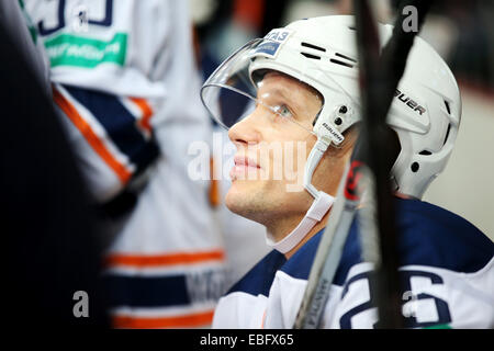 Stati Uniti d'America. 30 Novembre, 2014. Piv 30.11.2014 Kello 16.55.07.FINLANDIA, Helsinki, KHL.Jokerit vs Amur Khabarovsk.Tuukka Mntyl #25. @Petteri Paalasmaa .Tutto Premere © csm/Alamy Live News Foto Stock