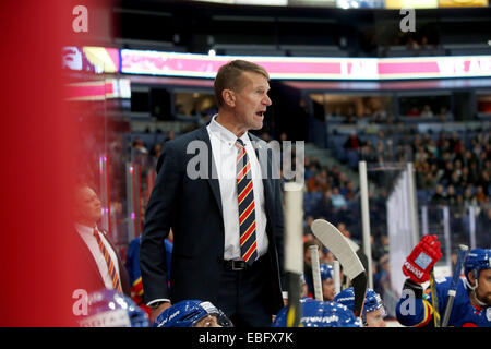 Stati Uniti d'America. 30 Novembre, 2014. Piv 30.11.2014 Kello 17.13.21.FINLANDIA, Helsinki, KHL.Jokerit vs Amur Khabarovsk.Erkka Westerlund. @Petteri Paalasmaa .Tutto Premere © csm/Alamy Live News Foto Stock