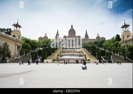 El Palacio nazionale, ora il Museo Nazionale d&#39;Art de Catalunya, Barcelona, Catalogna, Spagna Foto Stock