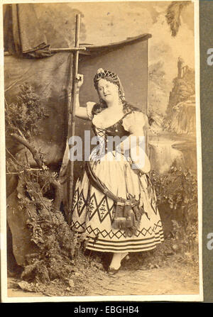 Carte de visite ritratto di Carlotta Hefling come Blanche de Nevers Foto Stock