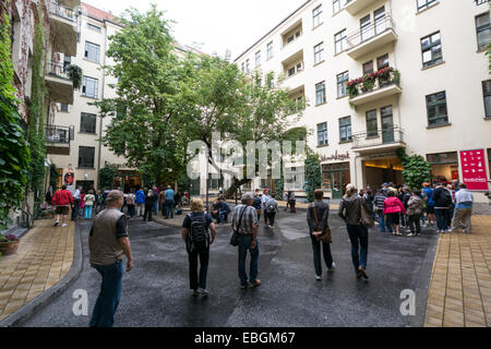 Egli Hackesche Höfe rappresentano la più grande, cortile chiuso area della Germania e sono stati messi sotto un ordine di conservazione nel 1972. Il Foto Stock