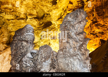 Vedute interne delle grotte di Carlsbad Caverns in Carlsbad, Nuovo Messico. Foto Stock
