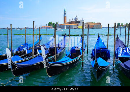 Gondole Venezia Italia Europa il Mare Adriatico Grand Canal Foto Stock