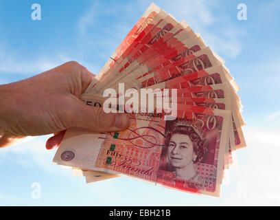 Mille libbre cinquanta pound note. Foto Stock