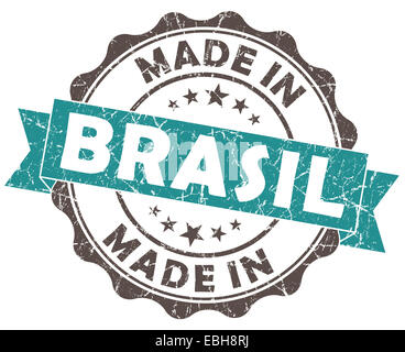 Made in BRASIL blu guarnizione grunge Foto Stock