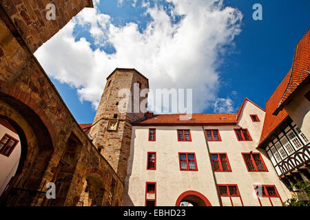 Il castello e il convento Iburg, in Germania, in Renania settentrionale-Vestfalia, Muensterland, Bad Iburg Foto Stock