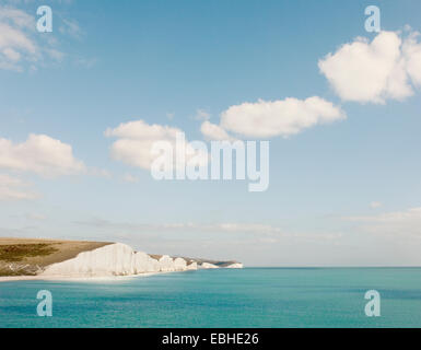 White Cliffs, Sette sorelle, Sussex, Inghilterra Foto Stock