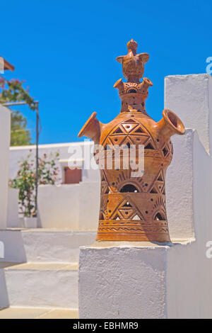 Greco tradizionale di decorazione su Sifnos Island, Grecia Foto Stock