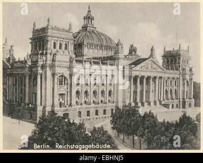 Prewar fotografia del Reichstag Foto Stock