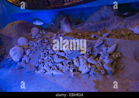 La ricreazione di un lagan nel castello di Bodrum Museum, Turchia Foto Stock