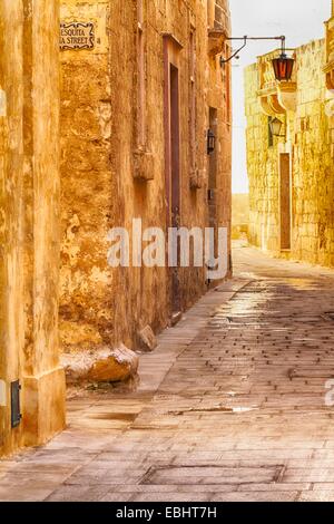 Mdina è la vecchia capitale di Malta, si tratta di un borgo medioevale situato su una collina nel centro dell'isola. Foto Stock