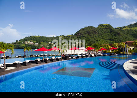 Buccament Bay Resort, St Vincent e Grenadine Caribbean West Indies Foto Stock