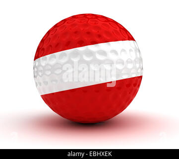 Austrian pallina da golf (isolato con percorso di clipping) Foto Stock