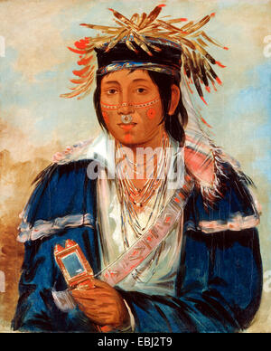 George Catlin, Kee-mo-ra-nia, No Inglese, un dandy 1830 olio su tela. Lo Smithsonian American Art Museum, Washington, Stati Uniti d'America. Foto Stock