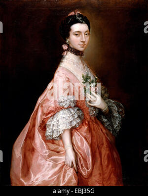 Thomas Gaunsborough, Maria poco più tardi Lady Carr. Circa 1763. Olio su tela. Yale Center per British Art di New Haven, Stati Uniti d'America. Foto Stock