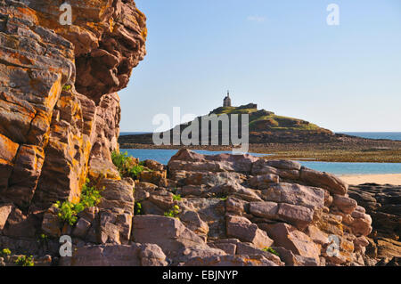 Cappella di isolotto, Francia Bretagna, Ilot Saint-Michel, Erquy Foto Stock