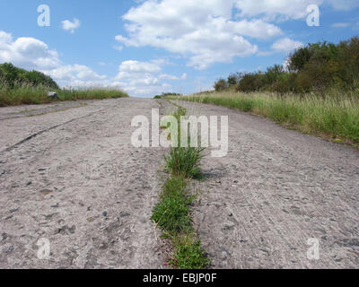 Precedentemente noto come serbatoio strada alla zona di addestramento militare, Germania Foto Stock