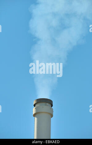 Il fumo del camino di un carbone fossile bruno power station Foto Stock