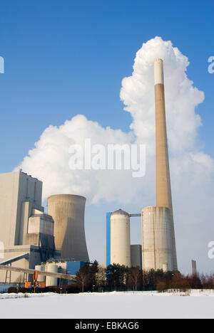 Disco di centrali elettriche a carbone, Germania, Bassa Sassonia, Peine, Mehrum Foto Stock