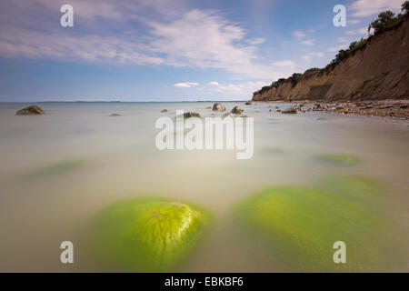 Il paesaggio costiero su Hiddensee, lungo tempo di esposizione, Germania, Meclemburgo-Pomerania, Hiddensee Dornbusch, Foto Stock