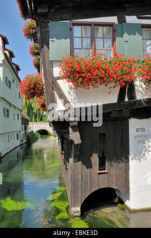 Hotel Schiefes Haus in Fischerviertel, GERMANIA Baden-Wuerttemberg, Ulm Foto Stock