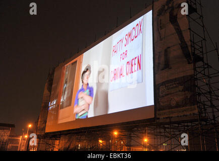 Drive in cinema in Liverpool, UK, mostrando il grasso Foto Stock