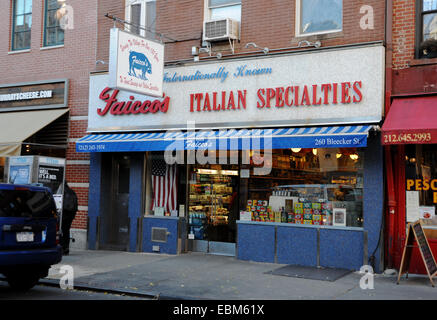 Manhattan New York USA - negozio di specialità italiane Faicco nel quartiere del Greenwich West Village Foto Stock