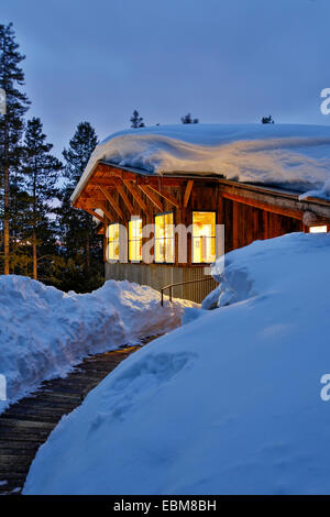 Coperte di neve Fritz capanna, Benedetto capanne, vicino a Aspen Colorado, STATI UNITI D'AMERICA Foto Stock