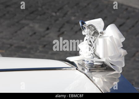 White Rolls Royce auto nozze a roma italia Foto Stock