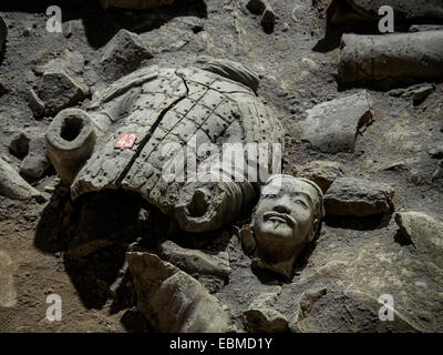 L'imperatore Qin Shi Huang dell esercito di terracotta pit 2 in Xian, provincia di Shaanxi, Cina Foto Stock