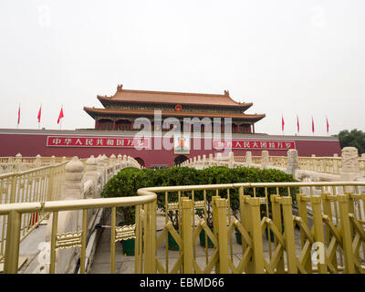 Porta della Pace Celeste in piazza Tiananmen a Pechino, Cina Foto Stock