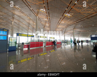 Beijing Capital International Airport Terminal 3 interno Foto Stock